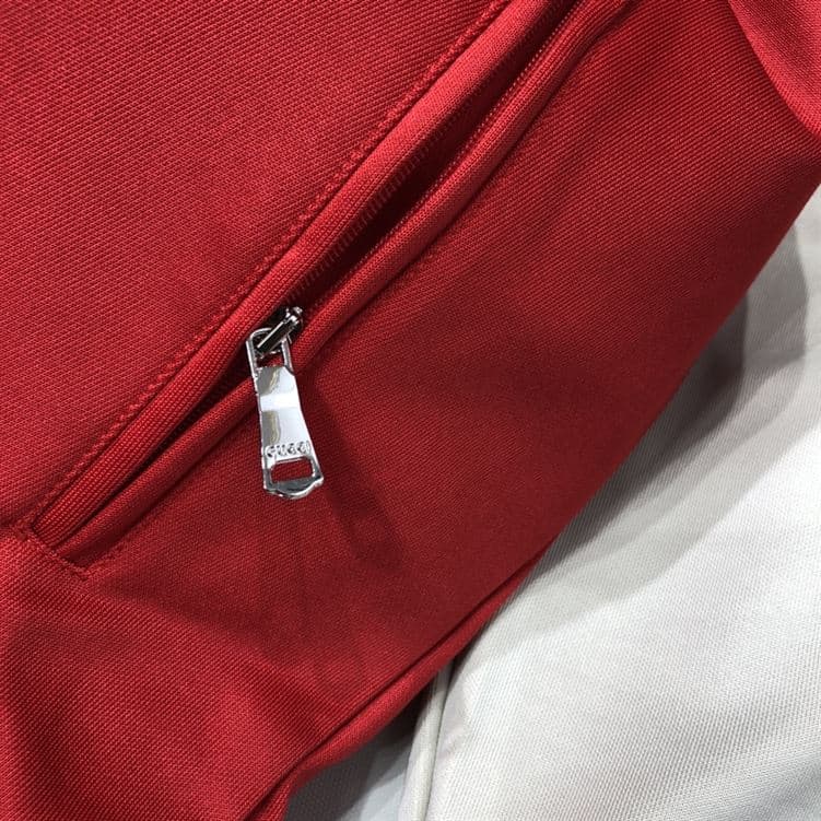 GUCCI OVERSIZE TECHNICAL JERSEY ZIP TRACK TOP RED – GCJ002