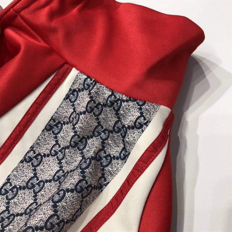 GUCCI OVERSIZE TECHNICAL JERSEY ZIP TRACK TOP RED – GCJ002