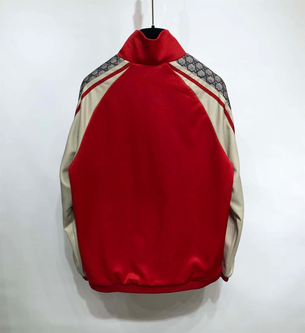 GUCCI OVERSIZE TECHNICAL JERSEY ZIP TRACK TOP RED – GCJ002