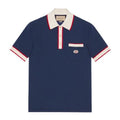 GUCCI POLO GG LOGO PATCH NAVY – GGS027
