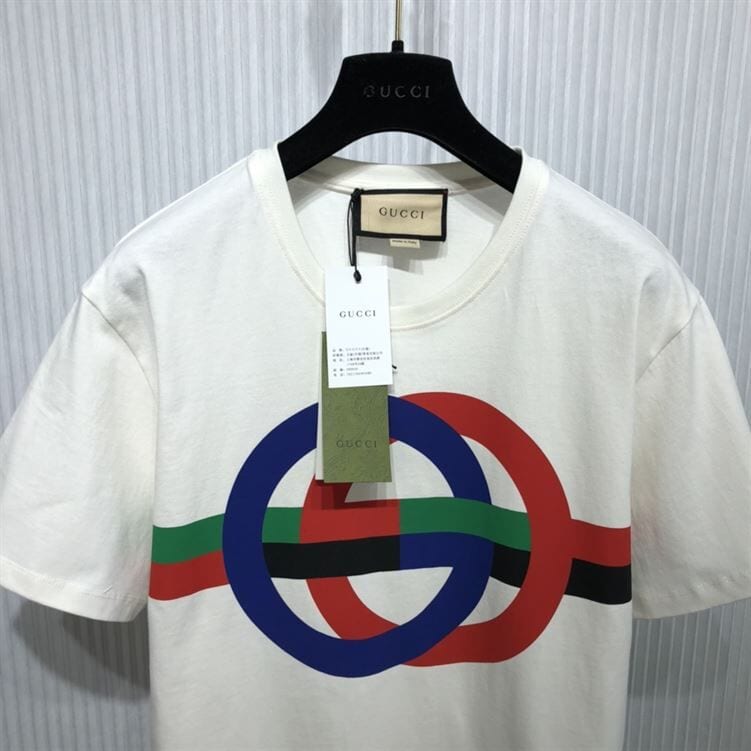 GUCCI ROUND GG PRINT COTTON T-SHIRT – GGS040
