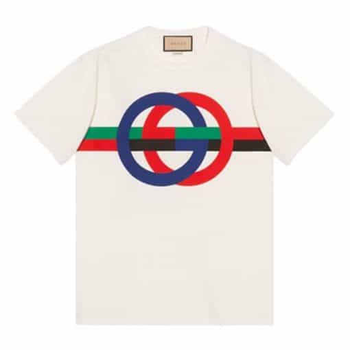 GUCCI ROUND GG PRINT COTTON T-SHIRT – GGS040