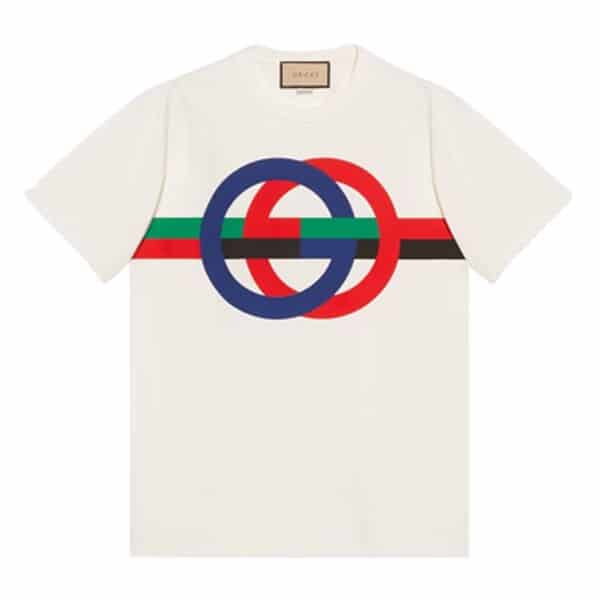 GUCCI ROUND GG PRINT COTTON T-SHIRT – GGS040