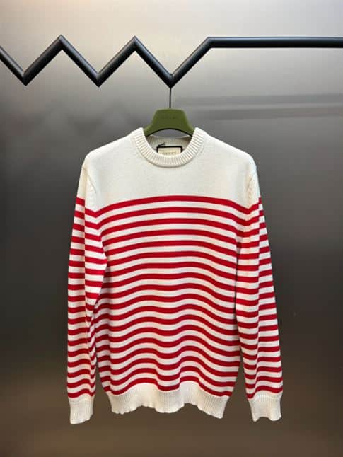 GUCCI STRIPED COTTON-WOOL KNITTED JUMPER – GCK047