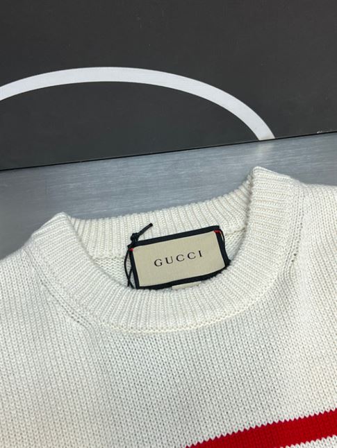 GUCCI STRIPED COTTON-WOOL KNITTED JUMPER – GCK047