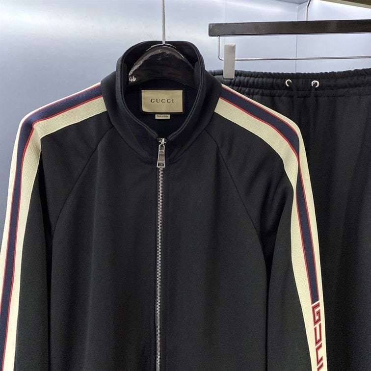 GUCCI TECHNICAL JERSEY JACKET BLACK – GCJ016