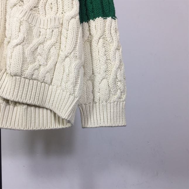 GUCCI WEB STRIPE CABLE-KNIT CARDIGAN – GCK041