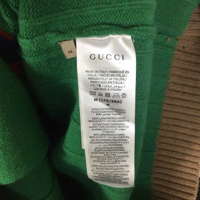 GUCCI WEB-STRIPE WOOL CARDIGAN GREEN – GCK040