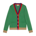 GUCCI WEB-STRIPE WOOL CARDIGAN GREEN – GCK040