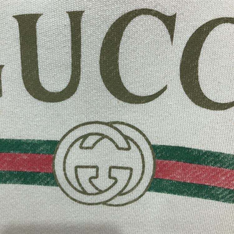 GUCCI WHITE VINTAGE LOGO COTTON SWEATSHIRT HOODED – GCK001