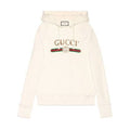 GUCCI WHITE VINTAGE LOGO COTTON SWEATSHIRT HOODED – GCK001