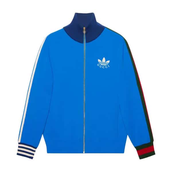 GUCCI X ADIDAS VISCOSE ZIP-UP JACKET BLUE – GCJ021