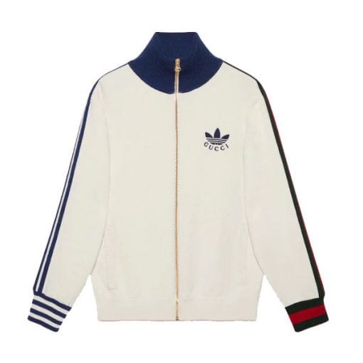 GUCCI X ADIDAS VISCOSE ZIP-UP JACKET WHITE – GCJ020