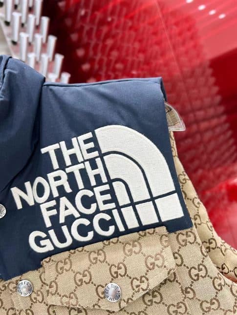 GUCCI X THE NORTH FACE GG PADDED VEST BLACK EBONY BEIGE – GCJ043