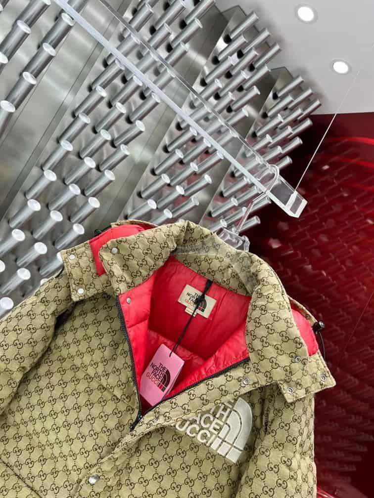 GUCCI X THE NORTH FACE PRINT JACKET BEIGE EBONY – GCJ011