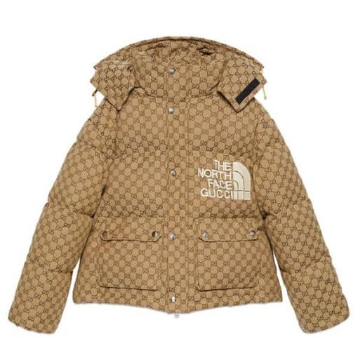 GUCCI X THE NORTH FACE PRINT JACKET BEIGE EBONY – GCJ011