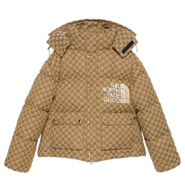 GUCCI X THE NORTH FACE PRINT JACKET BEIGE EBONY – GCJ011