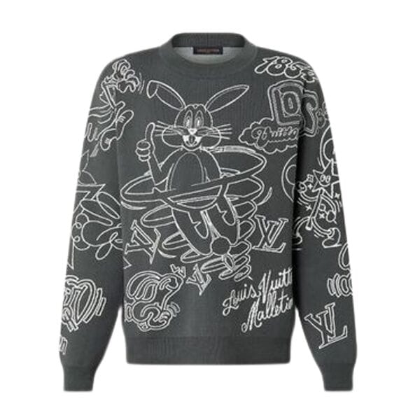 LOUIS VUITTON CREW NECK PULLOVERS MONOGRAM SWEATERS – LVH032