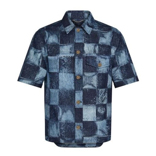LOUIS VUITTON DAMIER SALT PRINT SHORT SLEEVE SHIRT – LVTS060