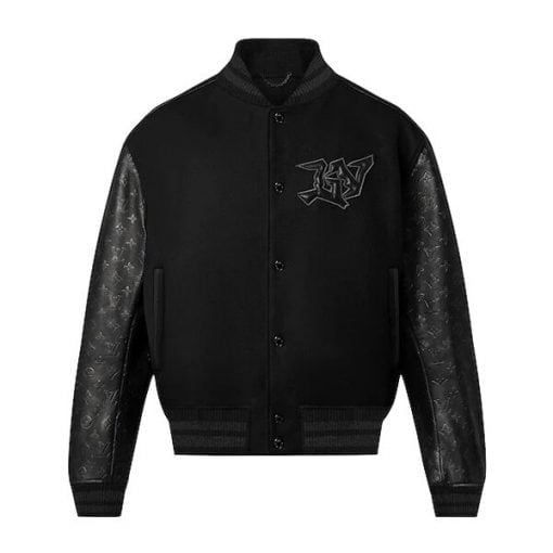 LOUIS VUITTON EMBOSSED LEATHER AND WOOL BLOUSON – LVC029