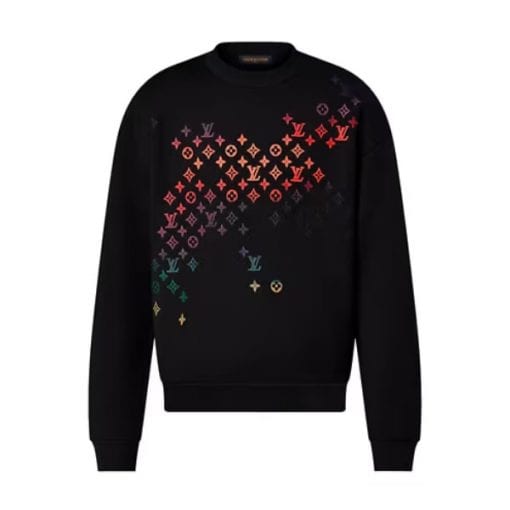 LOUIS VUITTON EMBROIDERED COTTON SWEATSHIRT BLACK – LH066