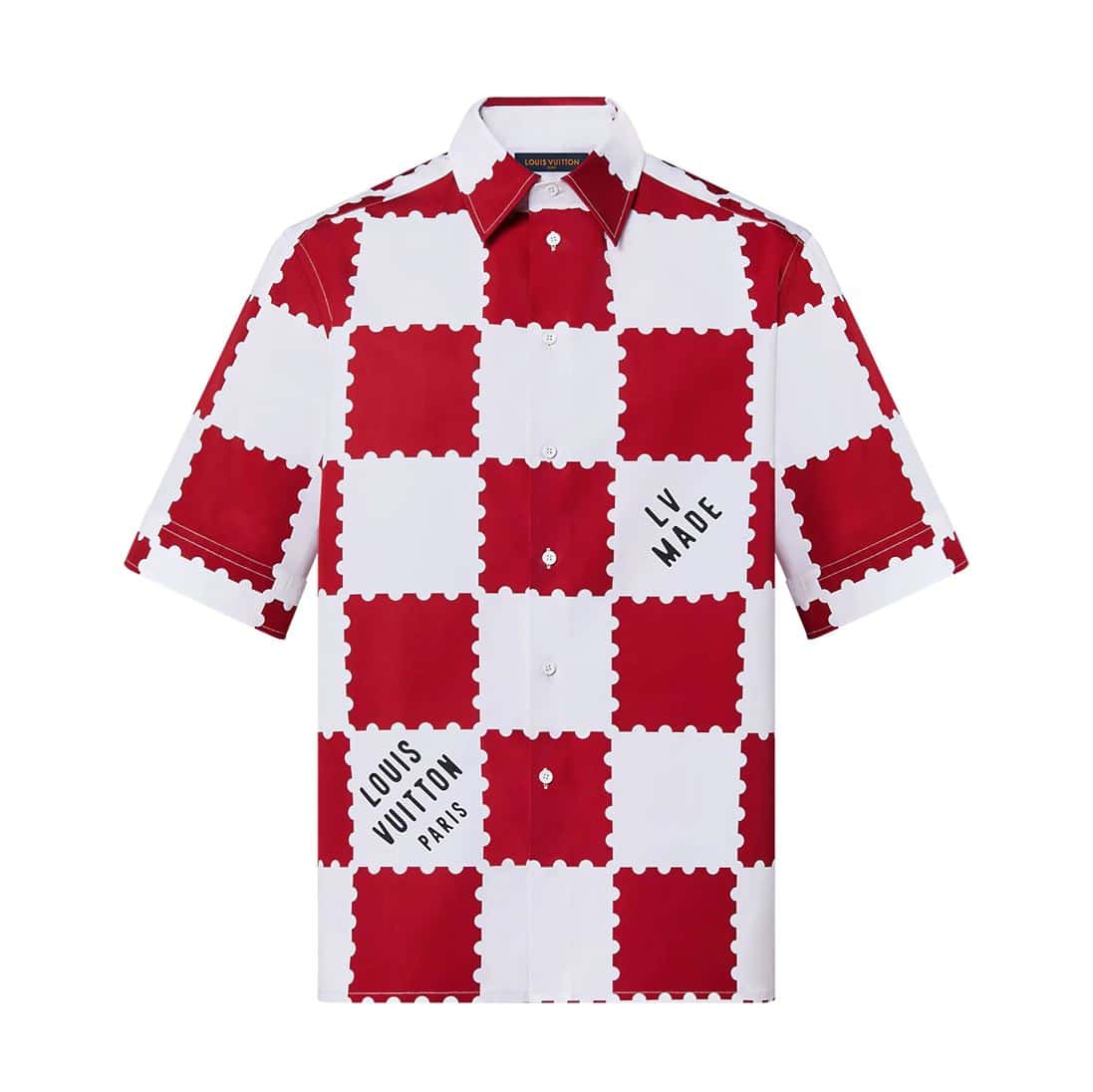 LOUIS VUITTON GIANT DAMIER SHIRT GARNET RED – LVTS024