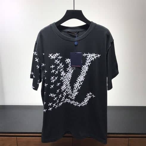 LOUIS VUITTON LV PLANES PRINTED T-SHIRT BLACK – LVTS029