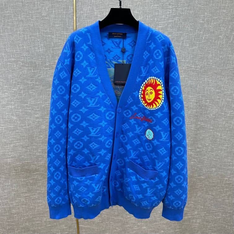 LOUIS VUITTON LV x YK MONOGRAM FACES KNITTED CARDIGAN – LVH052