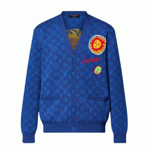 LOUIS VUITTON LV x YK MONOGRAM FACES KNITTED CARDIGAN – LVH052