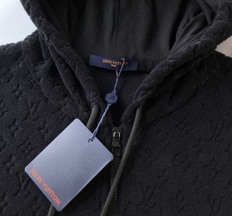 LOUIS VUITTON MONOGRAM FRENCH TERRY ZIP THROUGH HOODIE – LVH047