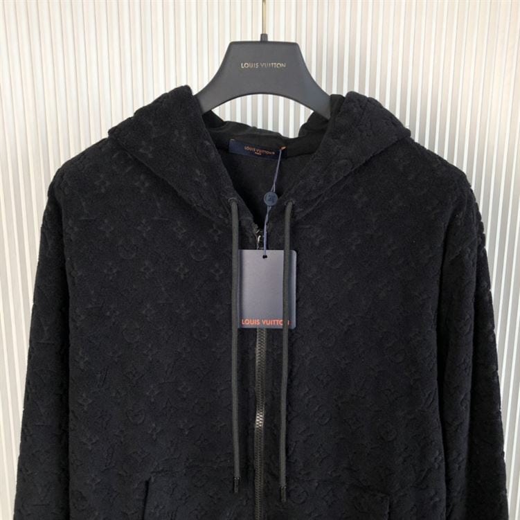 LOUIS VUITTON MONOGRAM FRENCH TERRY ZIP THROUGH HOODIE – LVH047