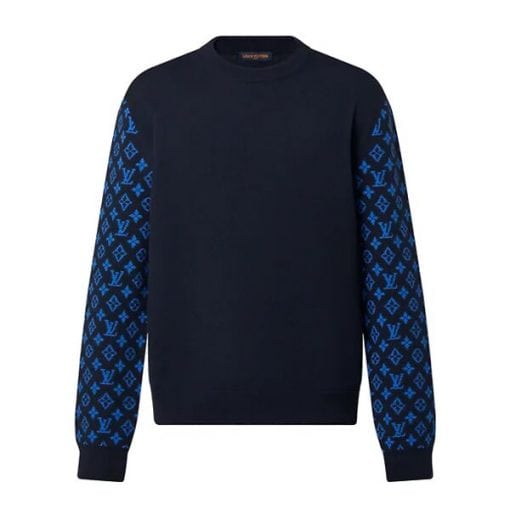 LOUIS VUITTON MONOGRAM MIX CASHMERE CREWNECK – LVH035