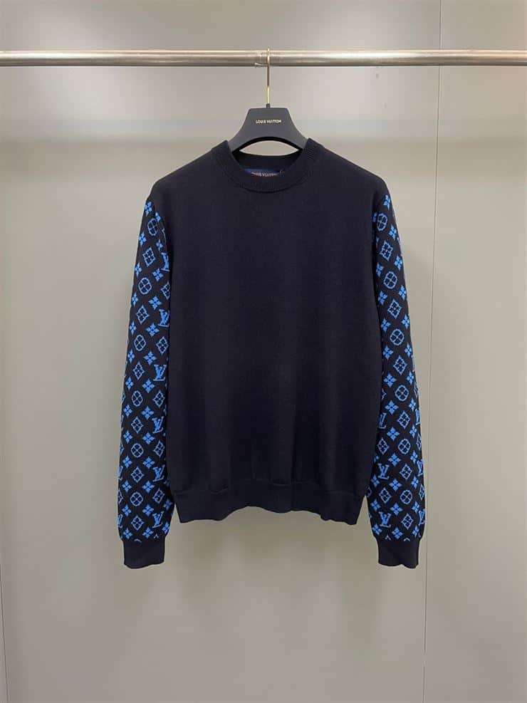 LOUIS VUITTON MONOGRAM MIX CASHMERE CREWNECK – LVH035