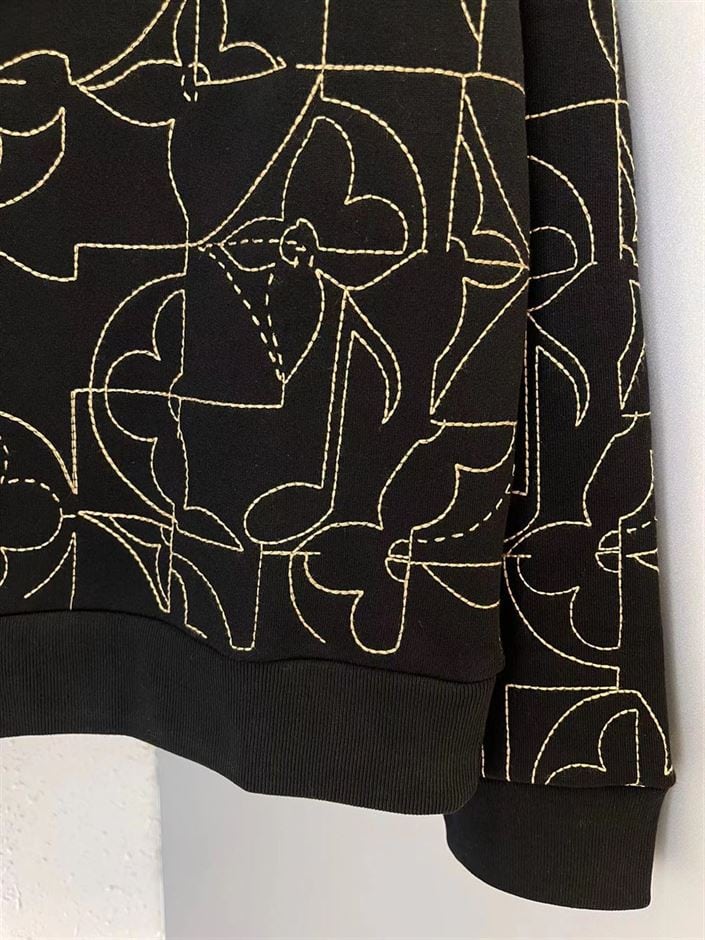 LOUIS VUITTON MUSIC LINE EMBROIDERED CREWNECK – LVH031