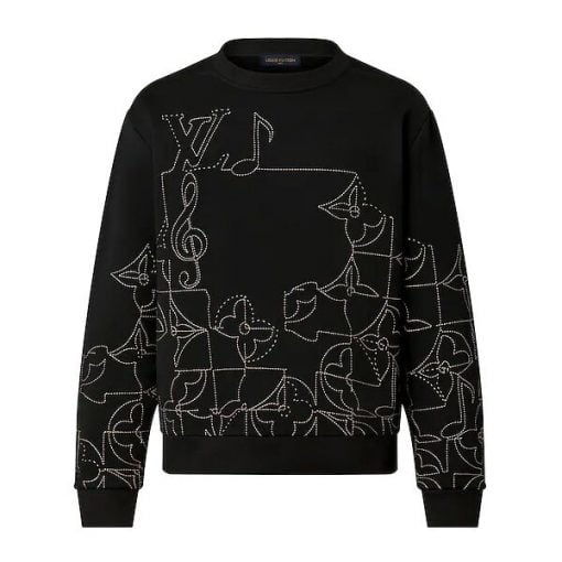 LOUIS VUITTON MUSIC LINE EMBROIDERED CREWNECK – LVH031
