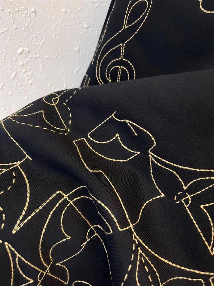 LOUIS VUITTON MUSIC LINE EMBROIDERED CREWNECK – LVH031