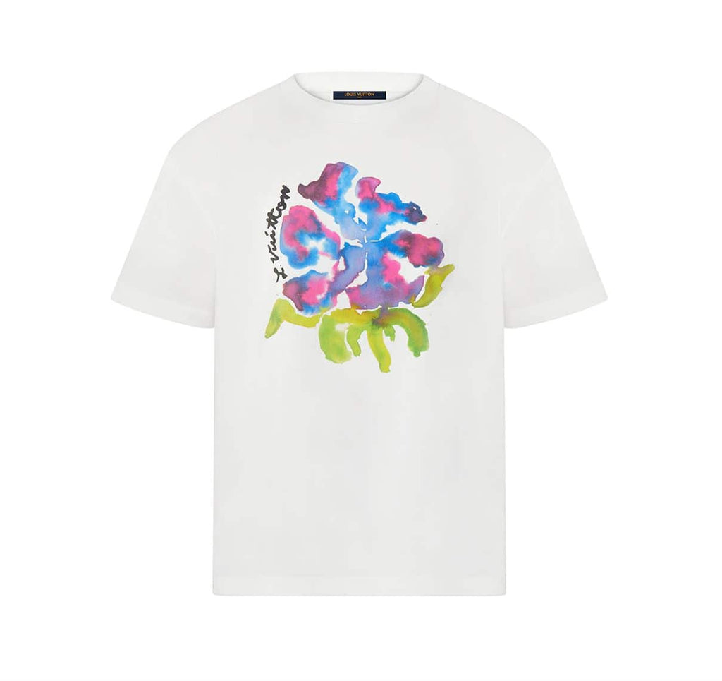 LOUIS VUITTON PRINTED FLOWER DROP SHOULDERS TEE – LVTS008