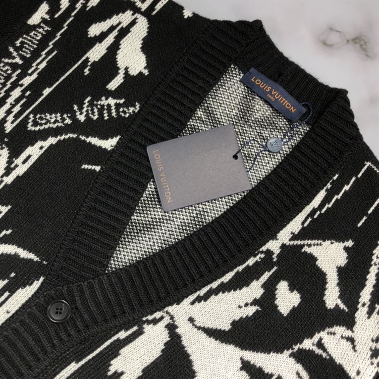 LOUIS VUITTON THISTLE JACQUARD CARDIGAN – LVH049
