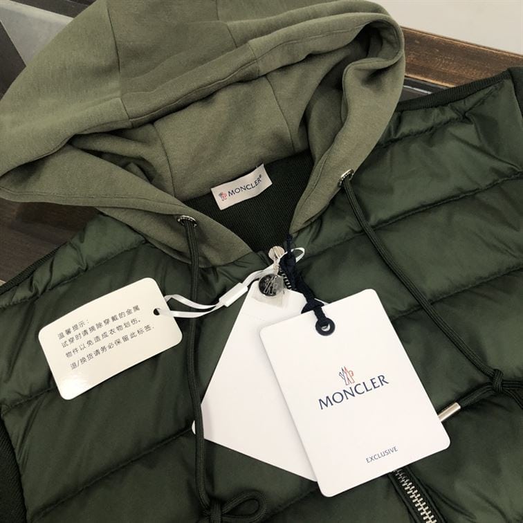 MONCLER DOWN FRONT FULL ZIP CARDIGAN GREEN – MC097