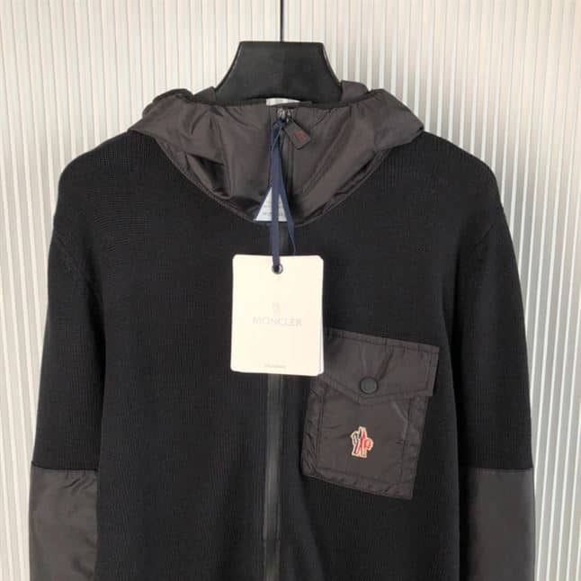MONCLER HOODED WOOL CARDIGAN – MC041