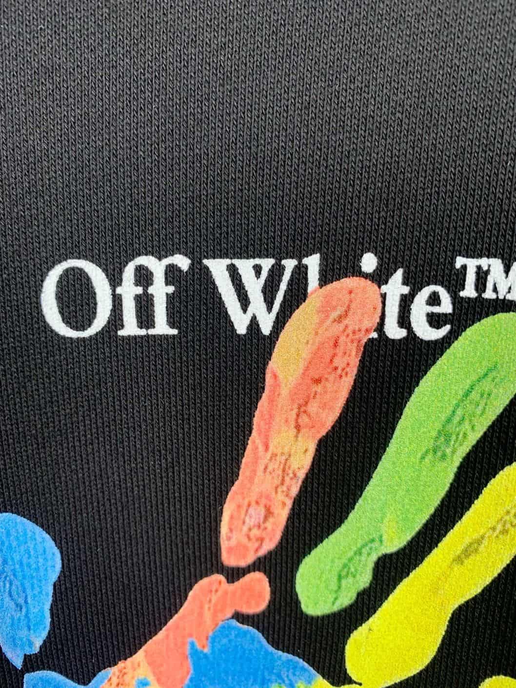 OFF-WHITE BLACK PRINTED HOODIE – OS015