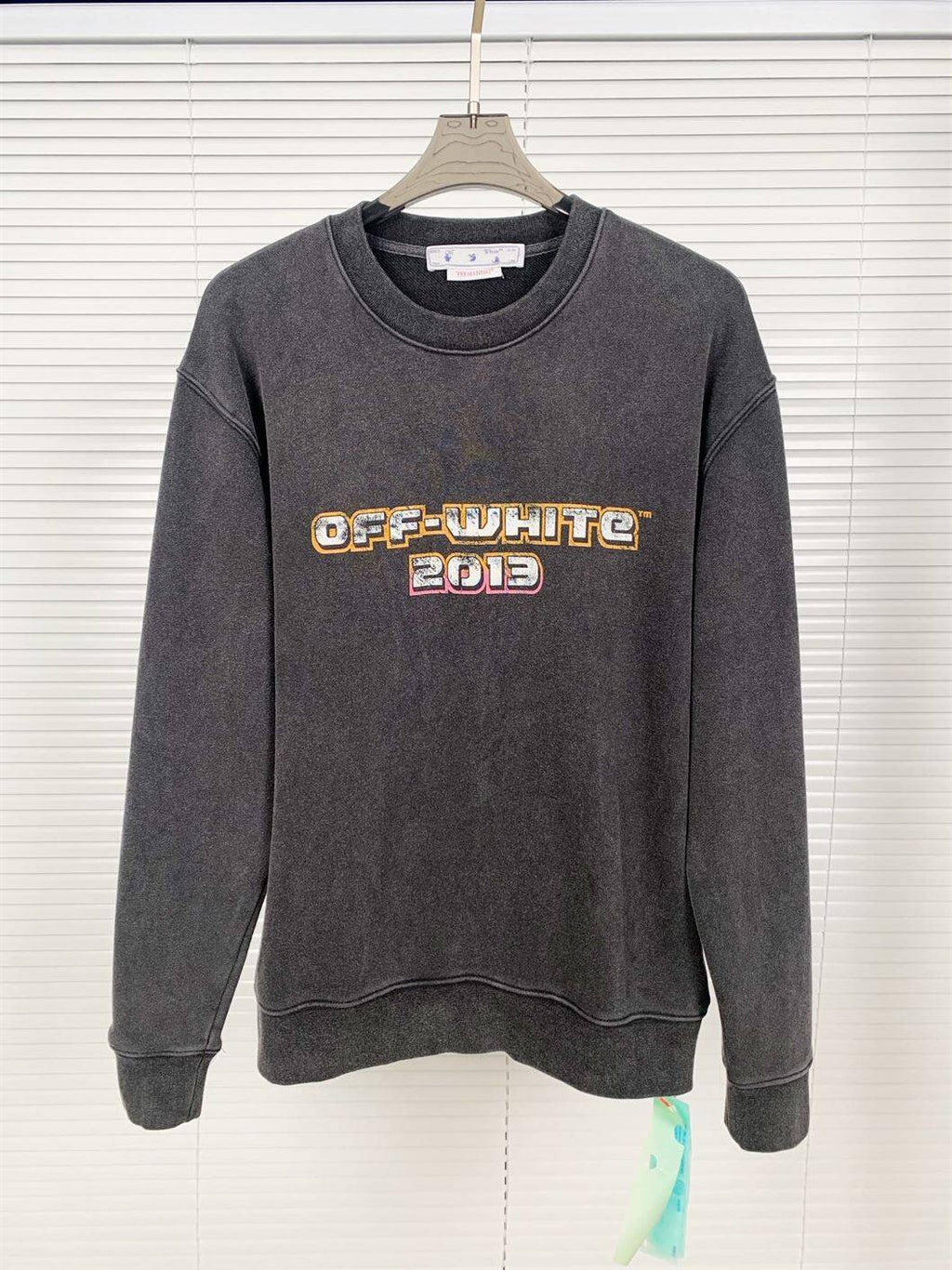 OFF-WHITE DIGIT BACCHUS COTTON SWEATSHIRT CHARCOAL GREY – OS018