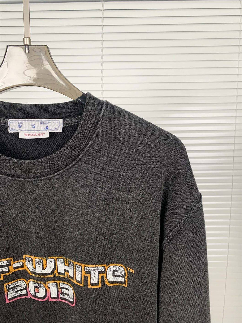 OFF-WHITE DIGIT BACCHUS COTTON SWEATSHIRT CHARCOAL GREY – OS018