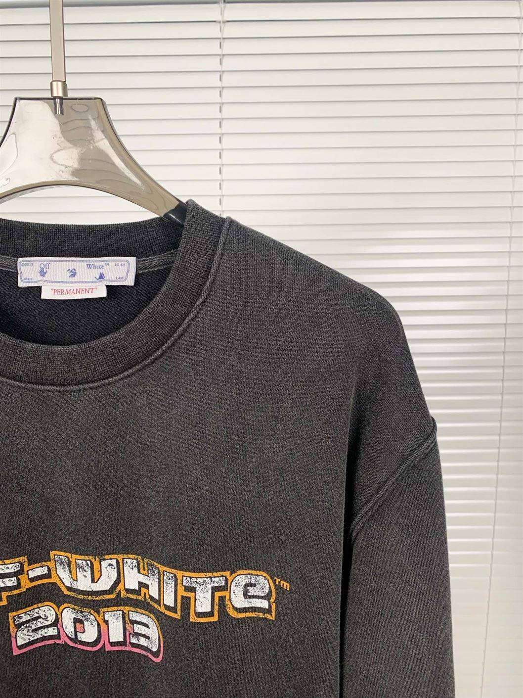 OFF-WHITE DIGIT BACCHUS COTTON SWEATSHIRT CHARCOAL GREY – OS018