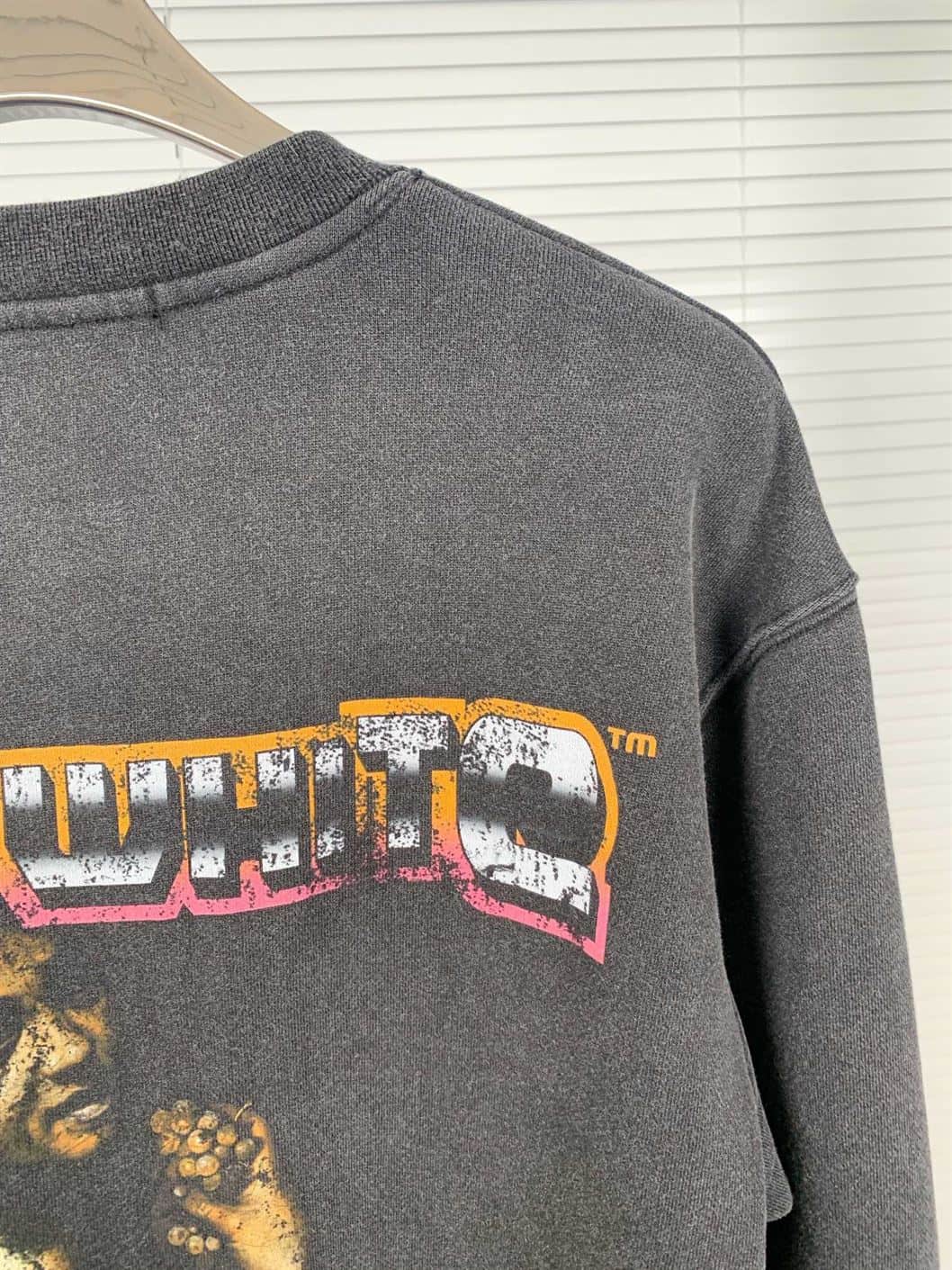 OFF-WHITE DIGIT BACCHUS COTTON SWEATSHIRT CHARCOAL GREY – OS018