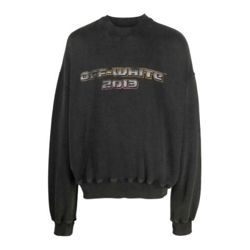 OFF-WHITE DIGIT BACCHUS COTTON SWEATSHIRT CHARCOAL GREY – OS018