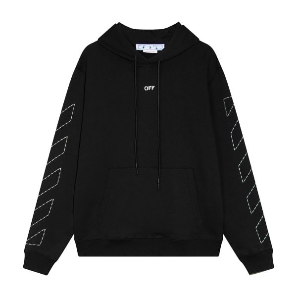 OFF-WHITE STITCH ARR DIAGS KNIW HOODIE – OS019