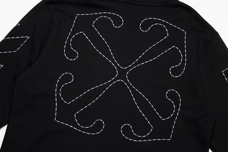 OFF-WHITE STITCH ARR DIAGS KNIW HOODIE – OS019