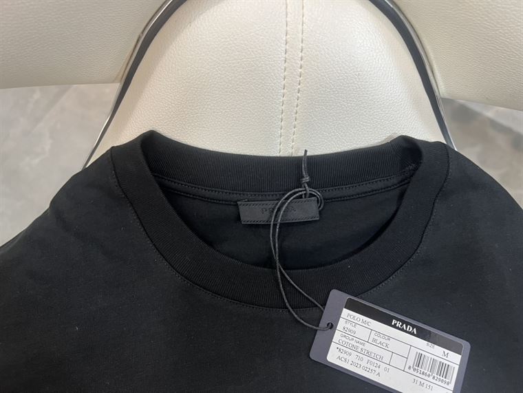 PRADA COTTON T-SHIRT BLACK – PT006