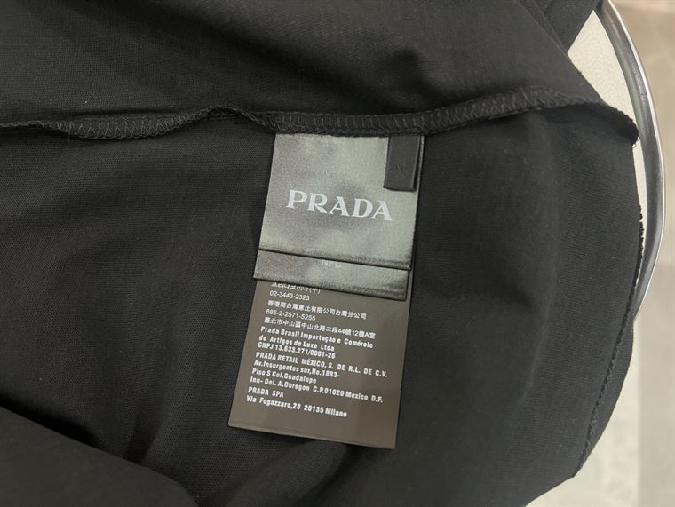 PRADA COTTON T-SHIRT BLACK – PT006